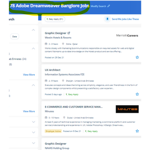 Adobe Dreamweaver internship jobs in Saar
