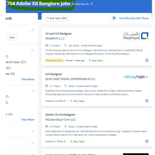 Adobe XD internship jobs in Aali