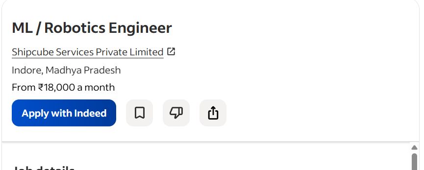 AI ML ROBOTICS internship jobs in Aali