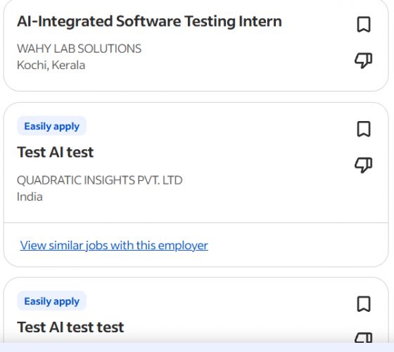 AI Testing & Automation internship jobs in Hamad Town