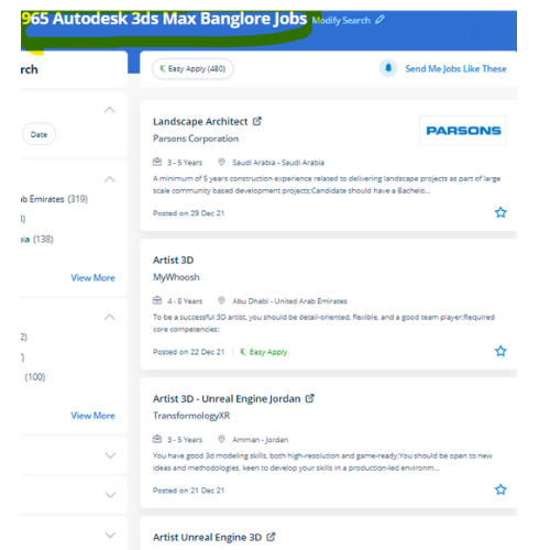 Autodesk 3Ds Max internship jobs in Manama