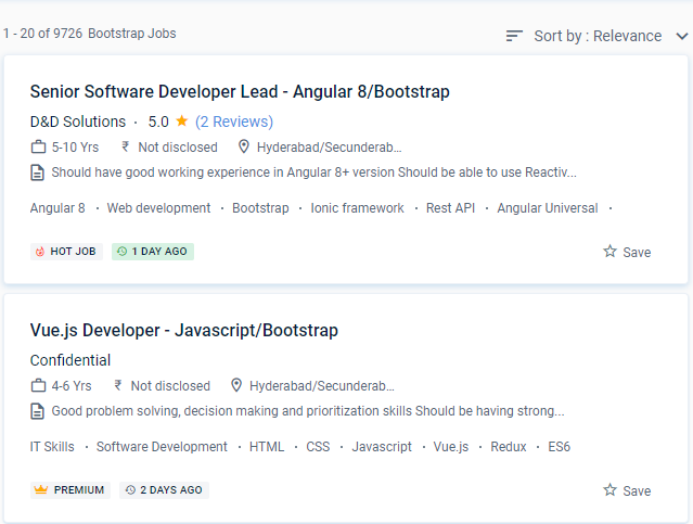 Bootstrap internship jobs in Riffa