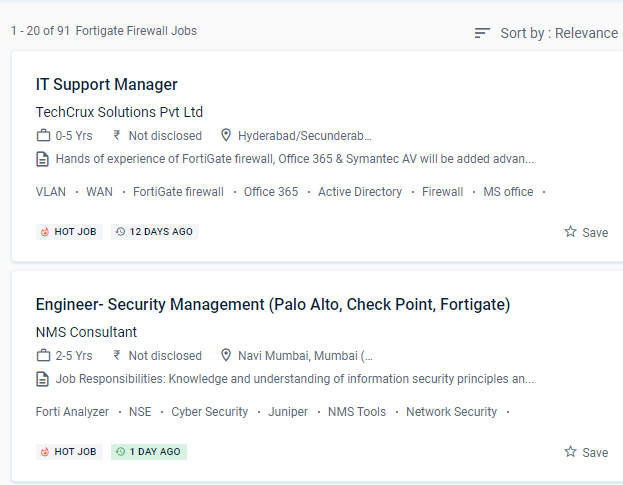 Fortinet Firewall internship jobs in Muharraq