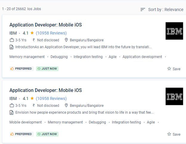 iOS internship jobs in Aali