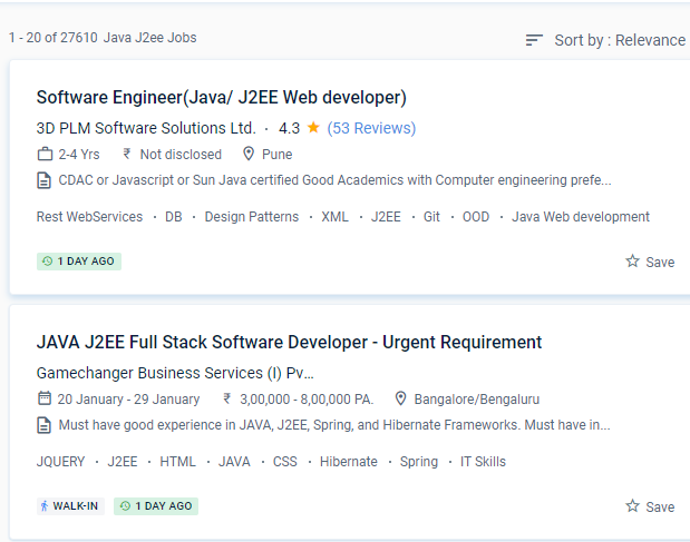 Java J2EE internship jobs in Muharraq