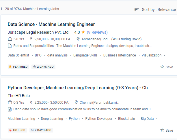 Machine Learning internship jobs in Aali
