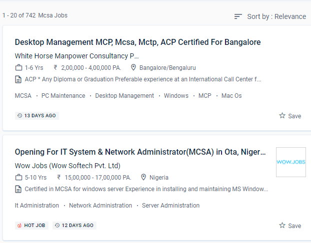 MCSA internship jobs in Manama