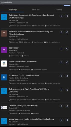 QuickBooks internship jobs in Saar