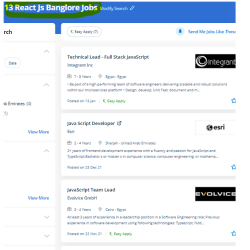 React JS internship jobs in Hamad Town